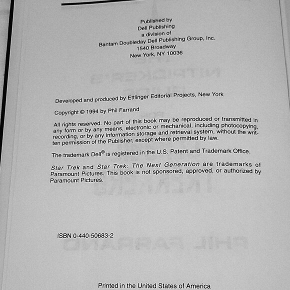 Nitpickers Guide Trekkers / Next Gen Star Trek HC 3 Books Phil Farrand Bonus - Picture 3 of 10